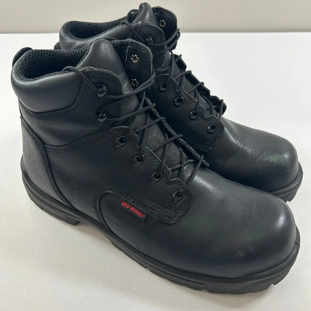 Red Wing Boots King Toe Work Shoes Mens 13 Black Leather Safety Toe‎ EH 2234